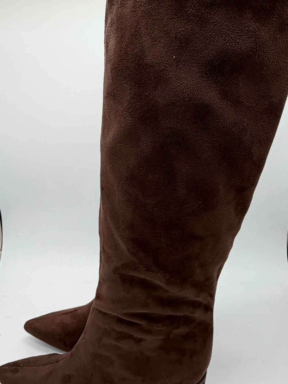 Women's Over-the-Knee Suede Boots in Dark Brown